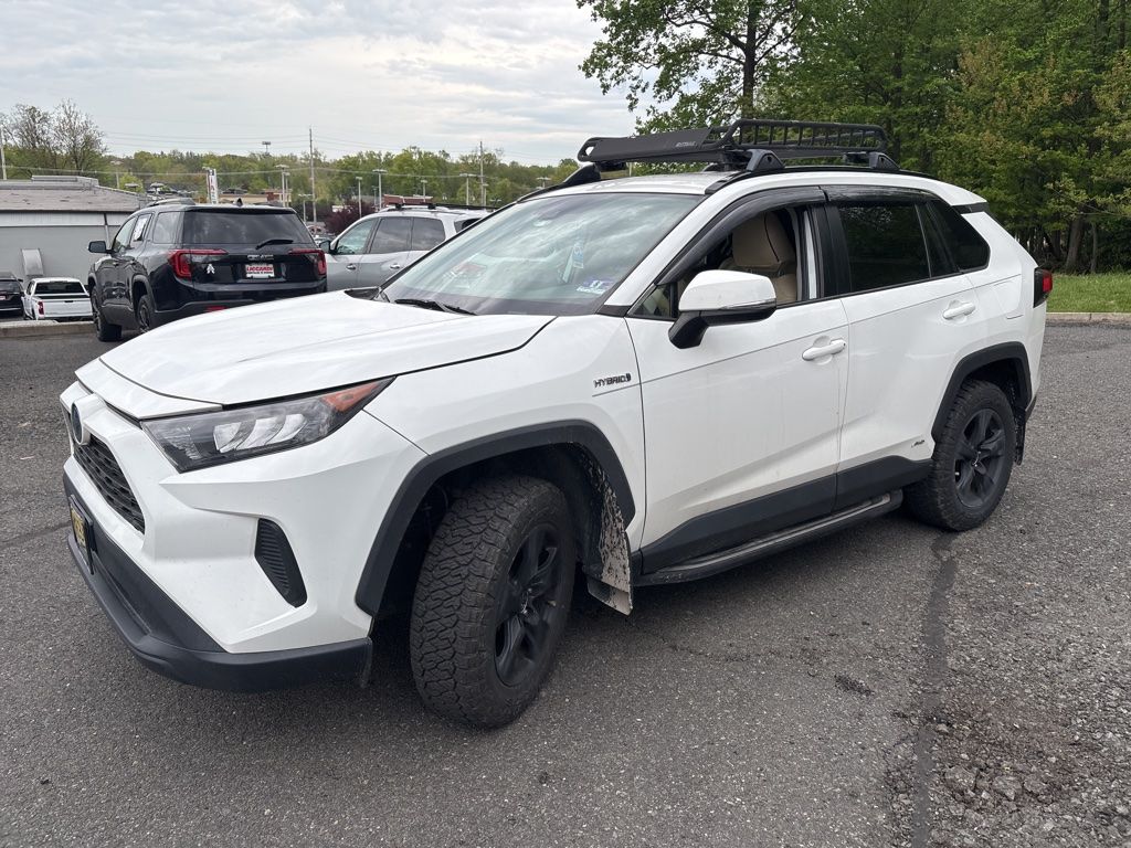 Super White 2019 Toyota RAV4 Hybrid LE AWD SUV / Crossover All-Wheel Drive Continuously Variable Transmission