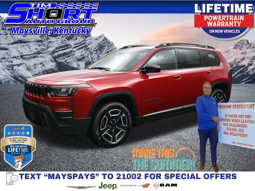 Red Hot Pearlcoat 2026 Jeep Cherokee SUV / Crossover Four-Wheel Drive Continuously Variable Transmission