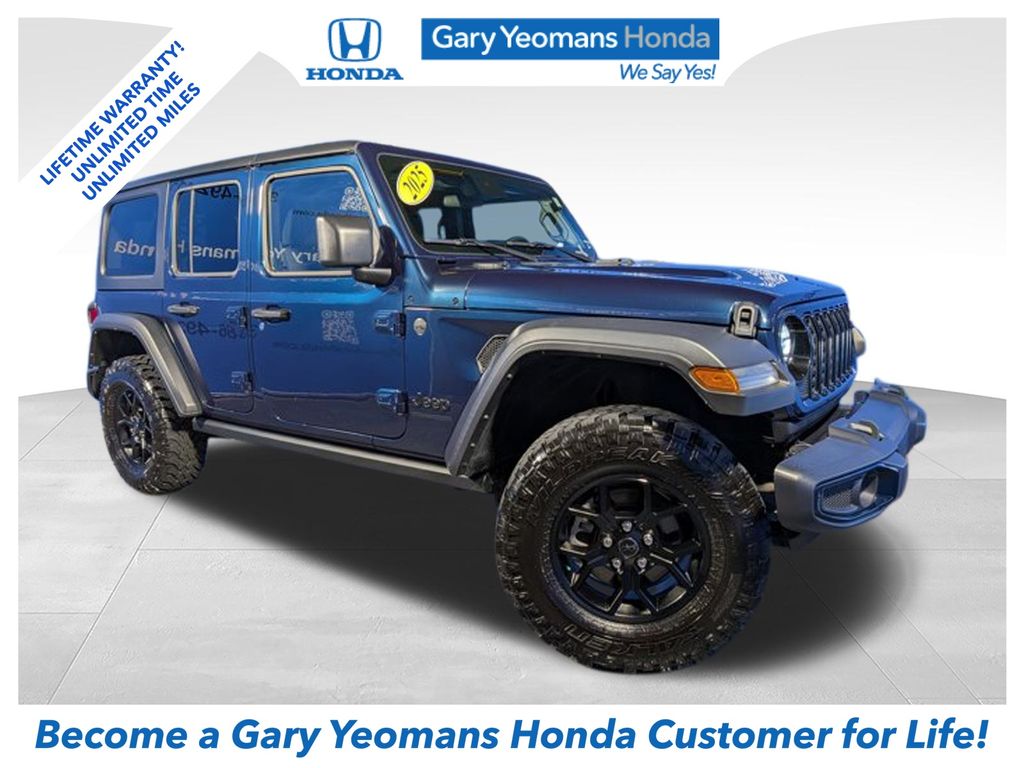Fathom Blue Pearlcoat 2025 Jeep Wrangler SUV / Crossover Four-Wheel Drive 8-Speed Automatic