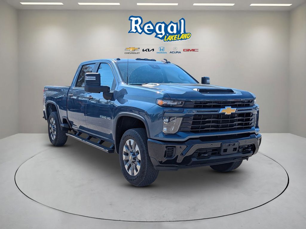 Lakeshore Blue Metallic 2025 Chevrolet Silverado 2500HD Custom Crew Cab 4WD Pickup Truck Four-Wheel Drive Automatic