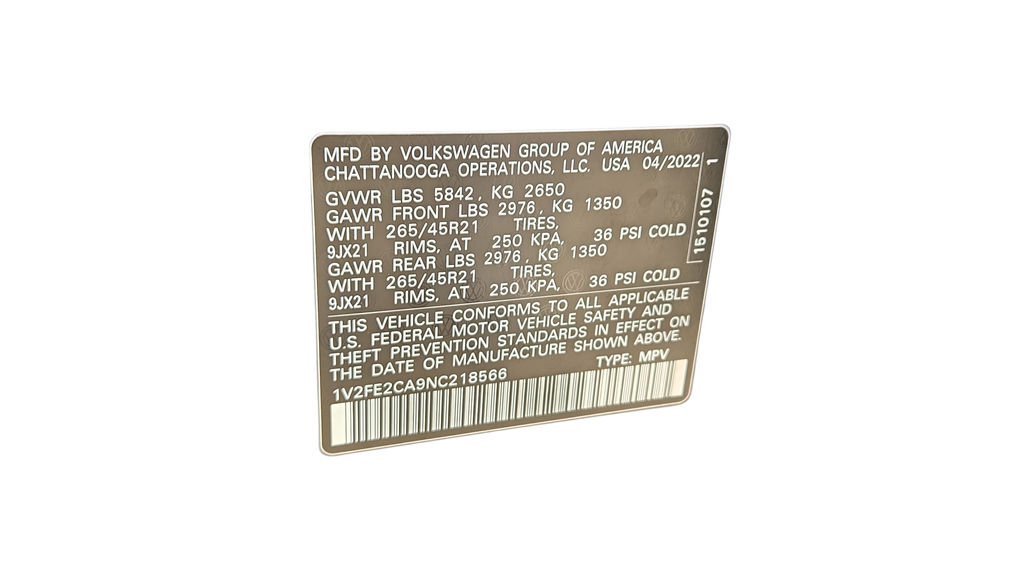 2022 Volkswagen Atlas Cross Sport