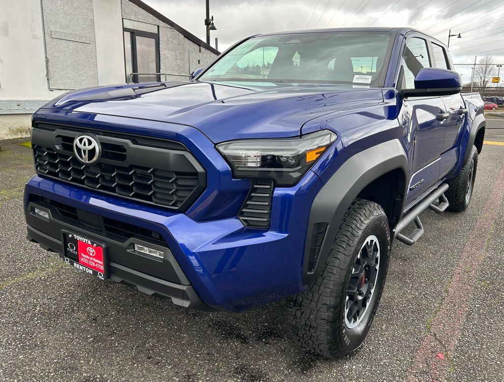 Blue 2024 Toyota Tacoma TRD Off-Road Double Cab 4WD Pickup Truck Four-Wheel Drive 8-Speed Automatic