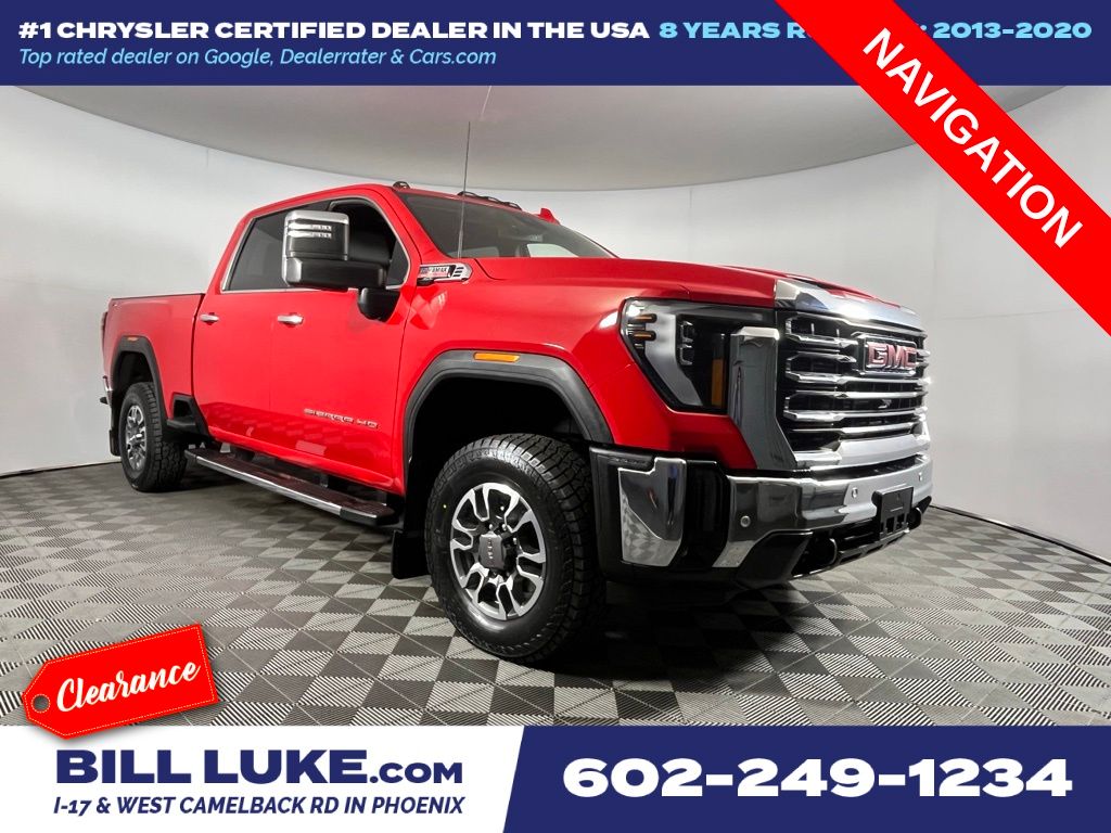 Cardinal Red 2024 GMC Sierra 2500HD SLT Crew Cab 4WD Pickup Truck Four-Wheel Drive Automatic