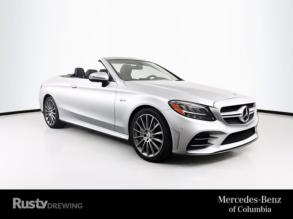 Iridium Silver 2021 Mercedes-Benz C-Class AMG C 43 Cabriolet 4MATIC Convertible All-Wheel Drive 9-Speed Automatic