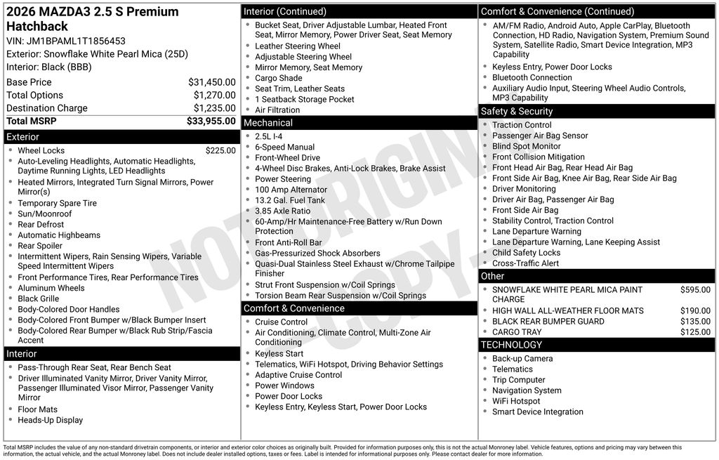 2026 Mazda Mazda3 Premium's photo