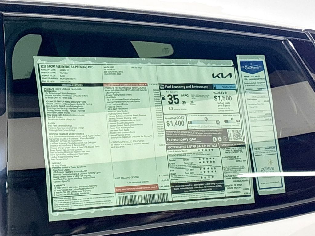 2026 Kia Sportage Hybrid SX-Prestige