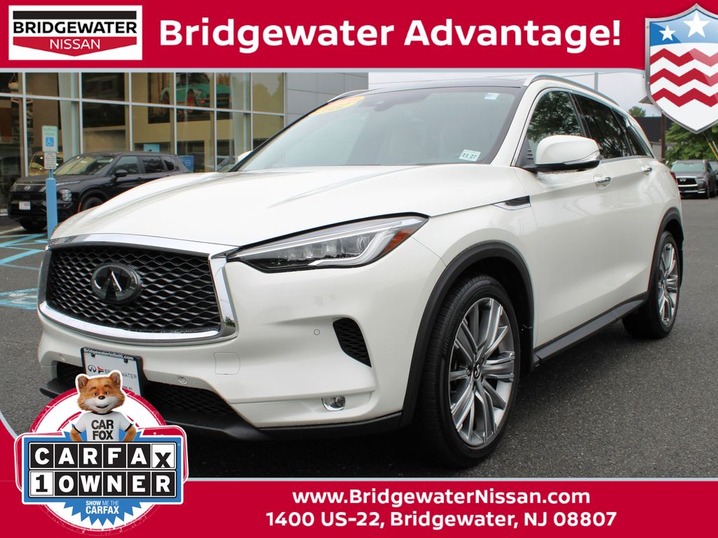 Majestic White 2022 INFINITI QX50 SUV / Crossover All-Wheel Drive Continuously Variable Transmission