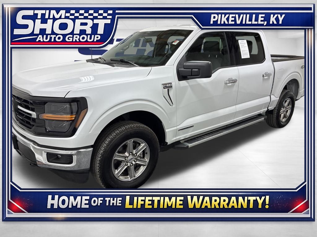 White 2025 Ford F-150 XLT SuperCrew 4WD Pickup Truck Four-Wheel Drive Automatic