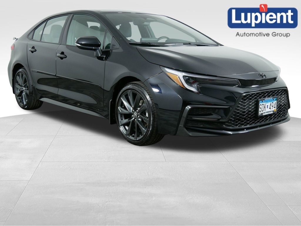 Midnight Black Metallic 2025 Toyota Corolla SE FWD Sedan Front-Wheel Drive Continuously Variable Transmission