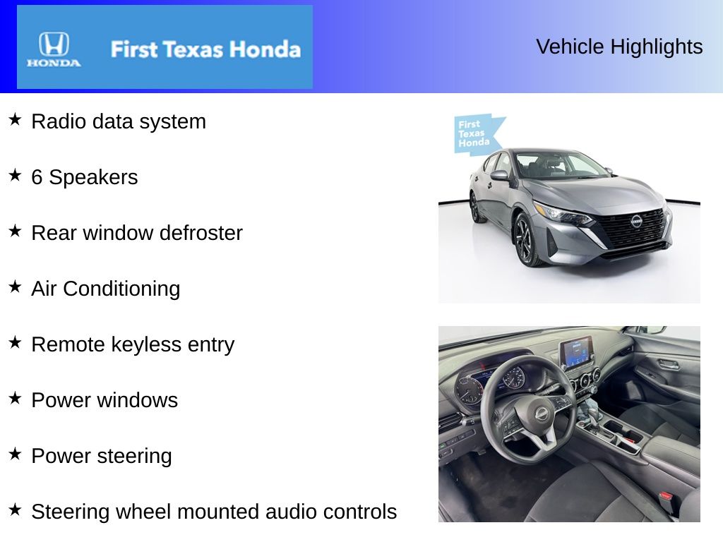 Used Car 2024 Nissan Sentra  Sv For Sale Under $20,000 In Austin, Texas