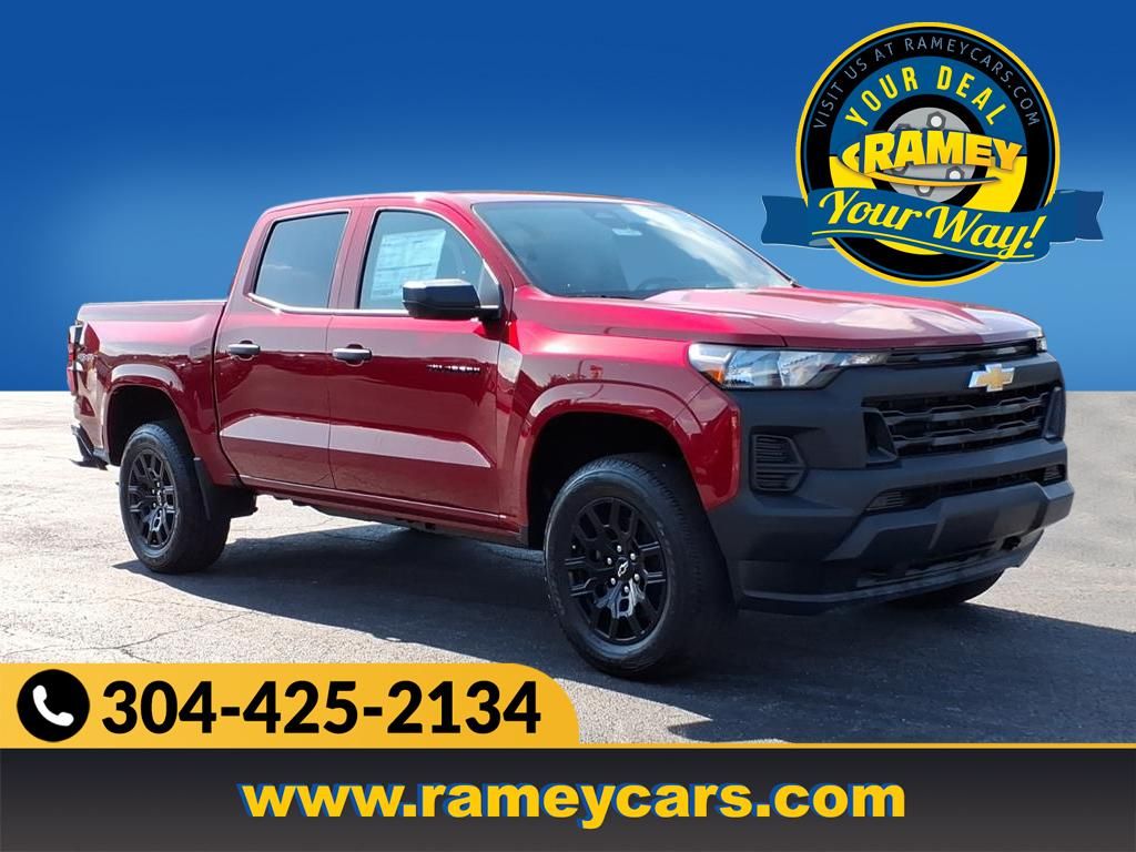 Radiant Red Tintcoat 2026 Chevrolet Colorado Work Truck Crew Cab 4WD Pickup Truck Four-Wheel Drive 8-Speed Automatic