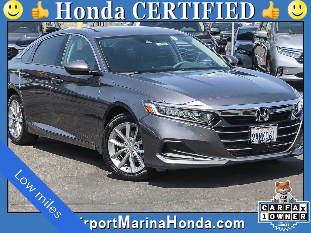 Gray (Modern Steel Metallic) 2022 Honda Accord Sedan Front-Wheel Drive Continuously Variable Transmission