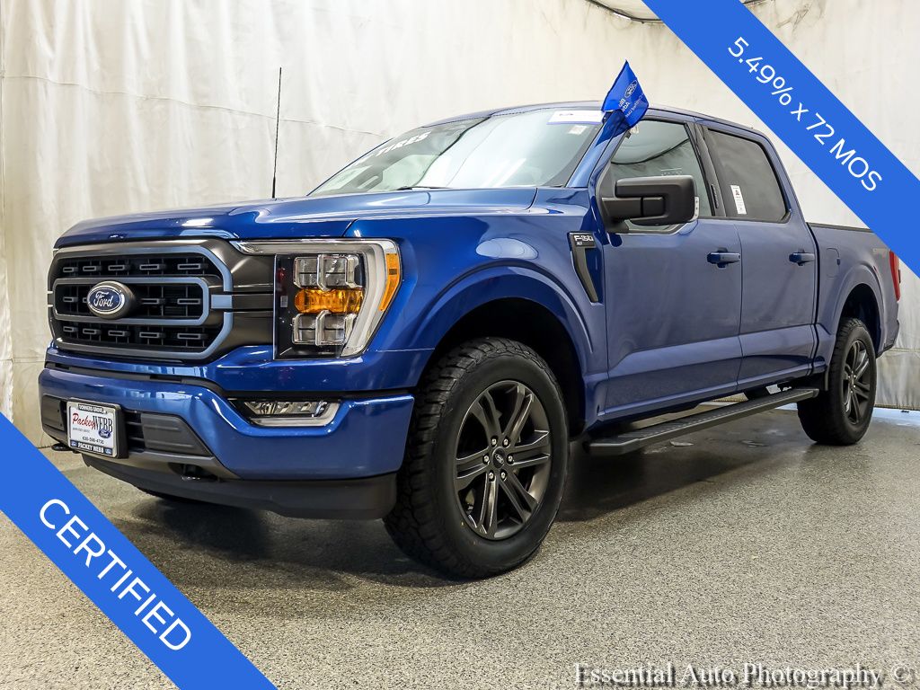 Atlas Blue Metallic 2022 Ford F-150 Pickup Truck Four-Wheel Drive Automatic