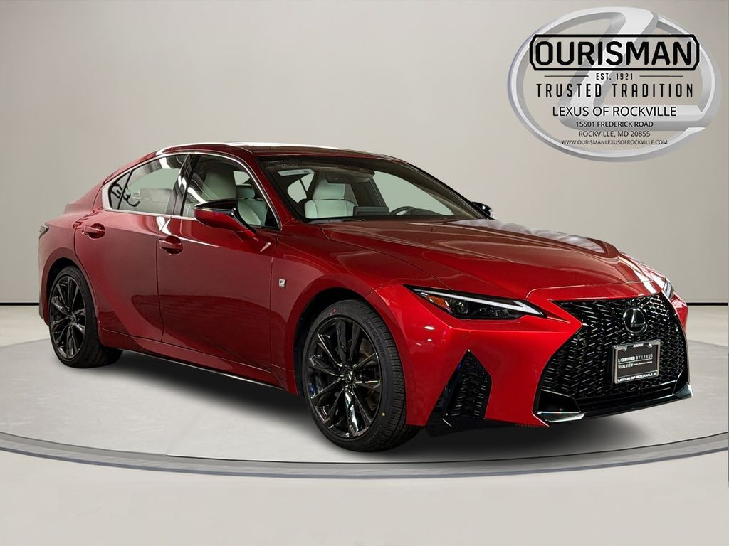 Infrared 2024 Lexus IS 350 F Sport AWD Sedan All-Wheel Drive 6-Speed Automatic