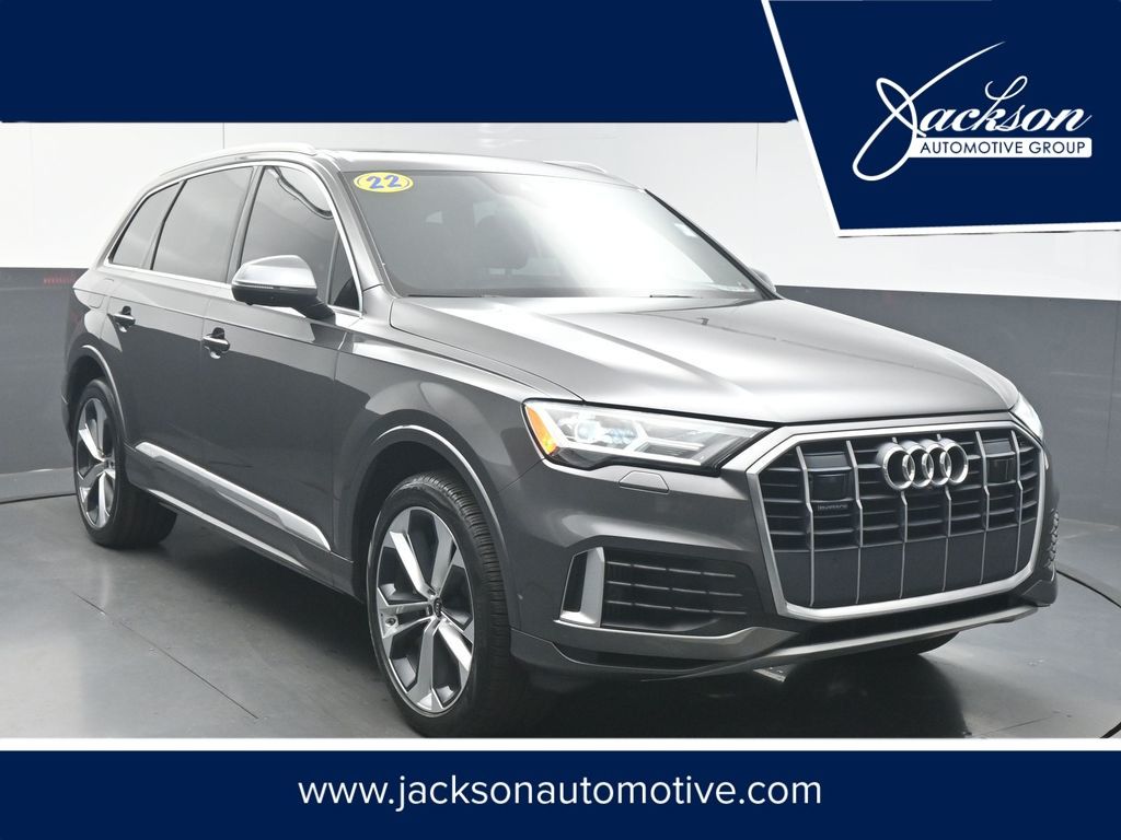 Gray Metallic 2022 Audi Q7 SUV / Crossover All-Wheel Drive 8-Speed Automatic