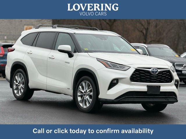 White (Blizzard Pearl) 2021 Toyota Highlander Hybrid Limited AWD SUV / Crossover All-Wheel Drive Continuously Variable Transmission