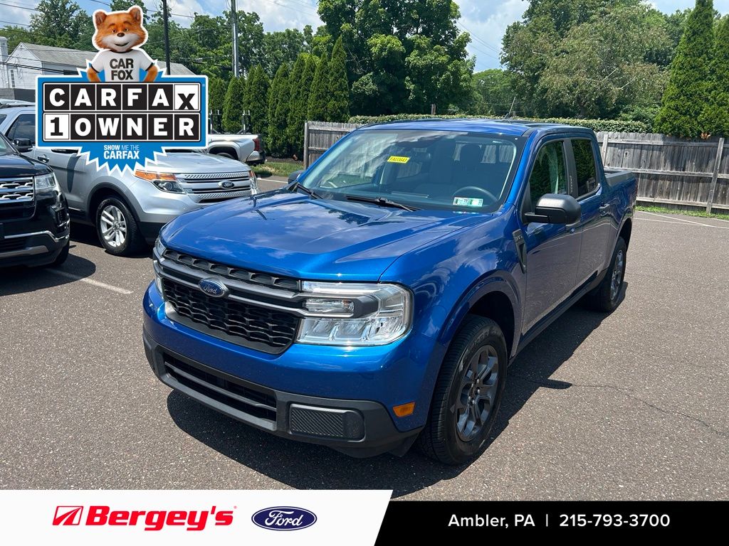 Blue Metallic 2023 Ford Maverick Pickup Truck Front-Wheel Drive Continuously Variable Transmission