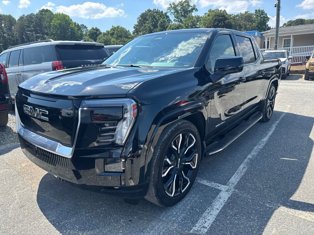 Onyx Black 2025 GMC Sierra EV Denali Crew Cab (Max Range) e4WD Pickup Truck All-Wheel Drive 1-Speed Automatic