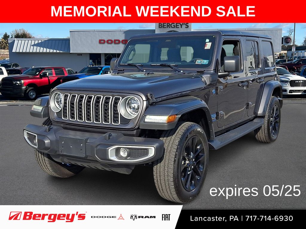Gray (Granite Crystal Metallic Clearcoat) 2025 Jeep Wrangler 4xe Sahara 4WD SUV / Crossover Four-Wheel Drive 8-Speed Automatic