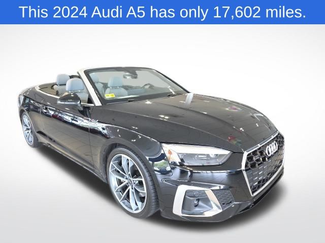 Black Metallic 2024 Audi A5 quattro Premium Plus 45 TFSI Convertible AWD Convertible All-Wheel Drive 7-Speed Automatic