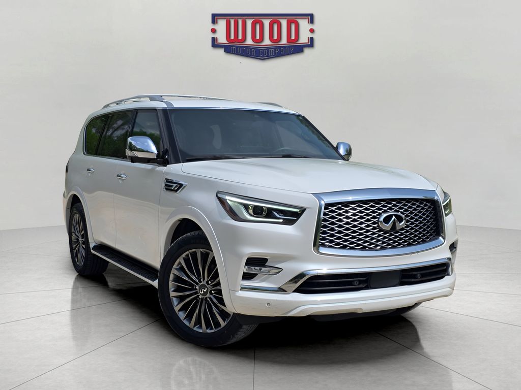 Moonstone White 2023 INFINITI QX80 Sensory 4WD SUV / Crossover All-Wheel Drive 7-Speed Automatic