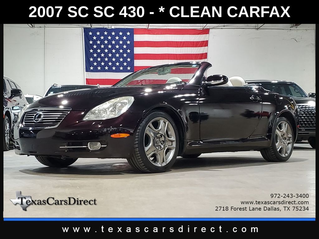 Twilight Amethyst Pearl 2007 Lexus SC Convertible Rear-Wheel Drive 6-Speed Automatic