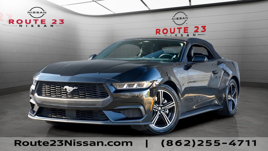 Shadow Black 2024 Ford Mustang Convertible Rear-Wheel Drive Automatic