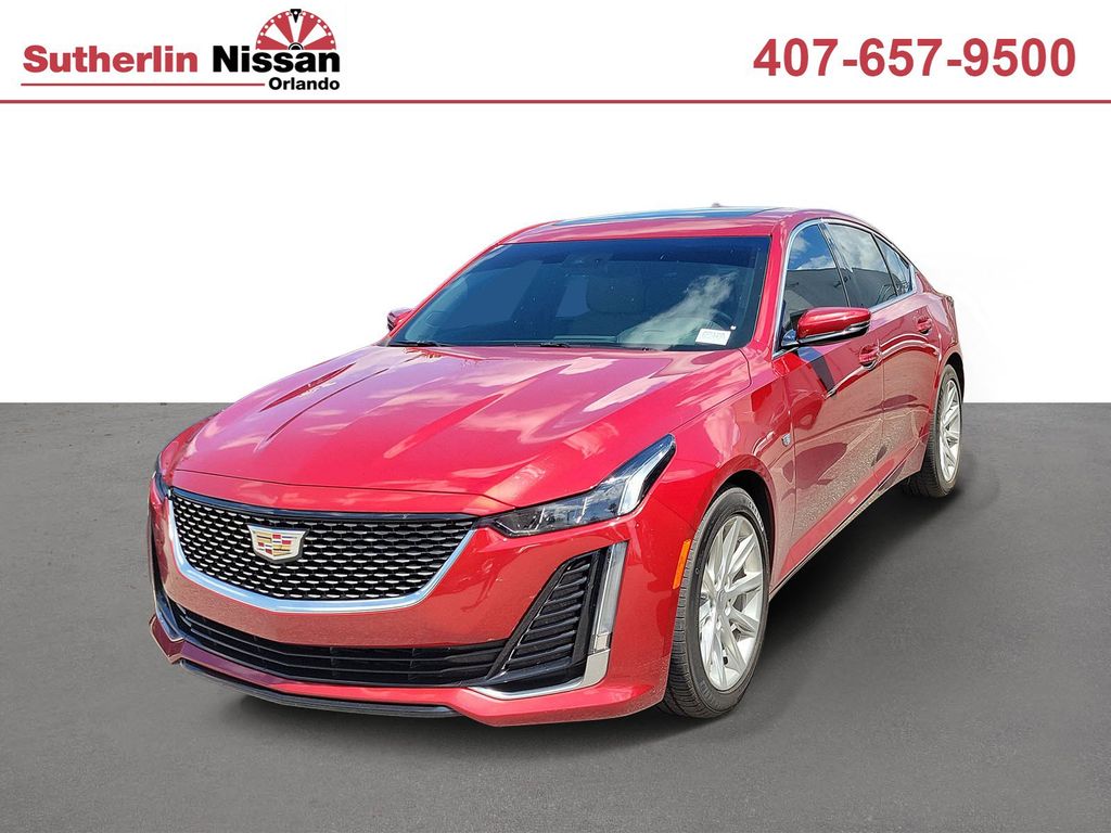 Red 2020 Cadillac CT5 Sedan Rear-Wheel Drive Automatic