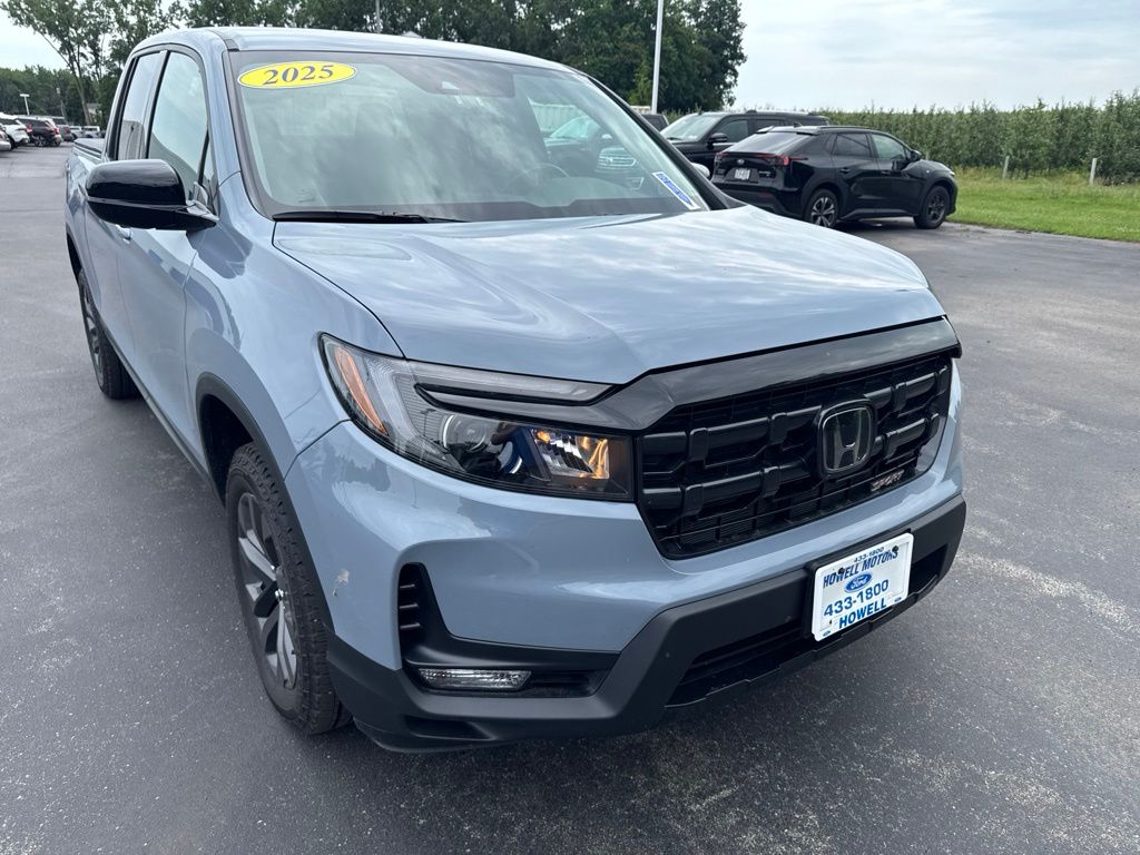 Gray 2025 Honda Ridgeline Pickup Truck All-Wheel Drive 9-Speed Automatic