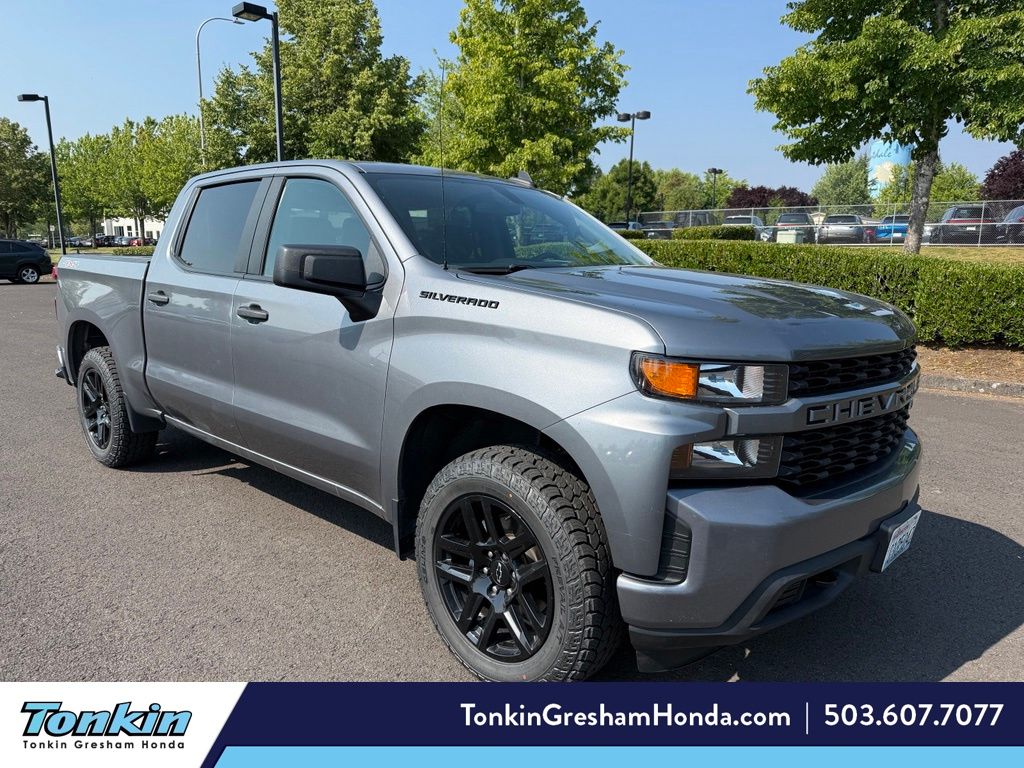 Gray (Satin Steel Metallic) 2022 Chevrolet Silverado 1500 Pickup Truck Four-Wheel Drive Automatic