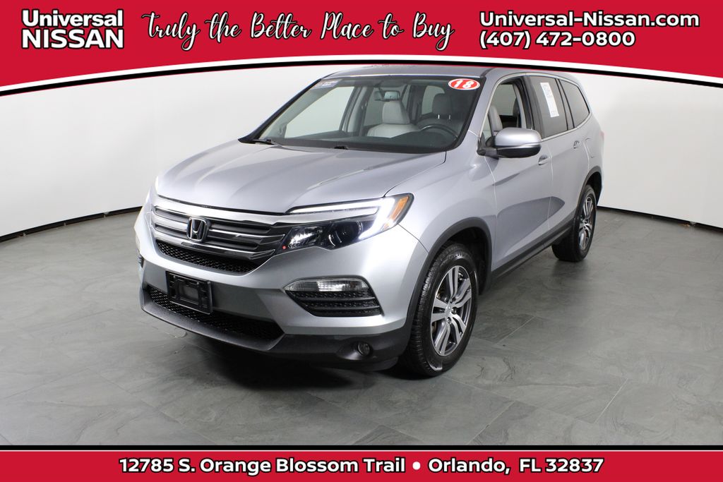 Lunar Silver Metallic 2018 Honda Pilot EX-L AWD SUV / Crossover All-Wheel Drive 6-Speed Automatic