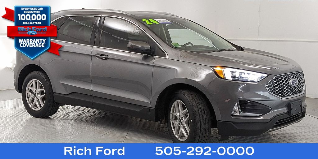Carbonized Gray Metallic 2024 Ford Edge SEL AWD SUV / Crossover All-Wheel Drive 8-Speed Automatic