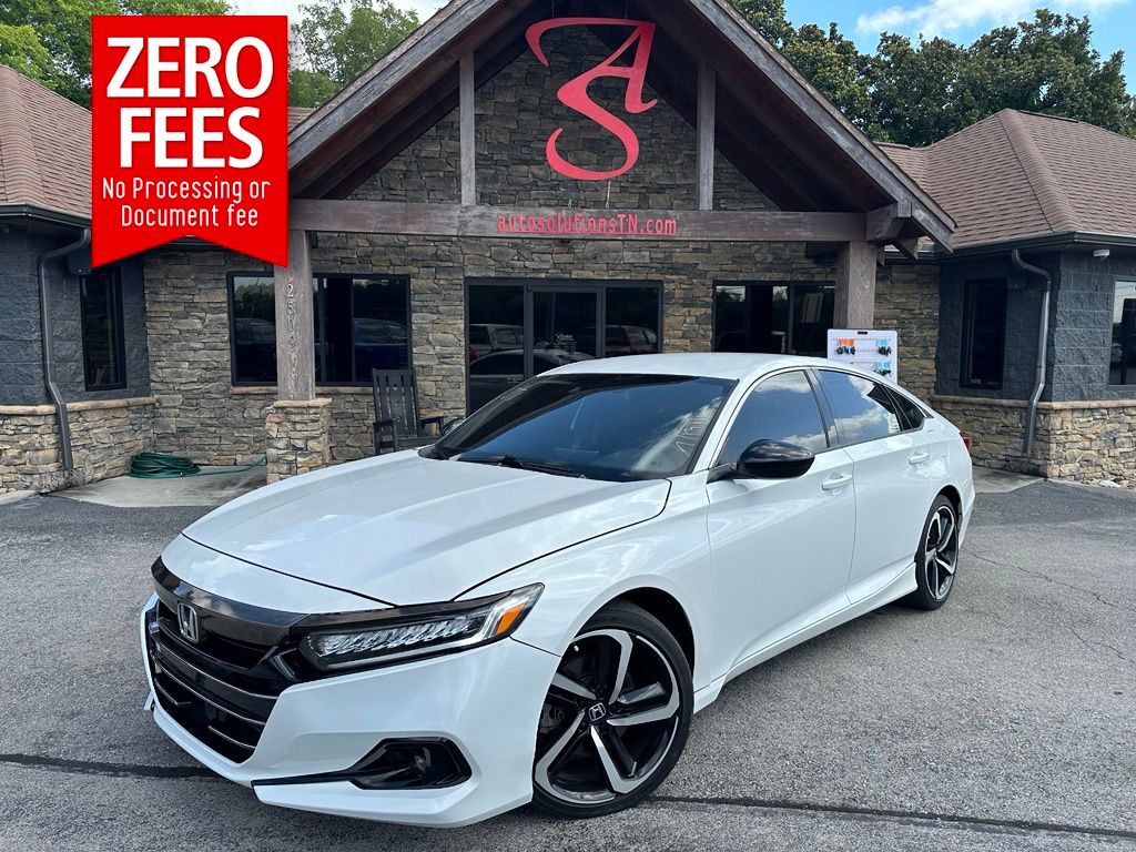 Platinum White Pearl 2022 Honda Accord Sedan Front-Wheel Drive Continuously Variable Transmission