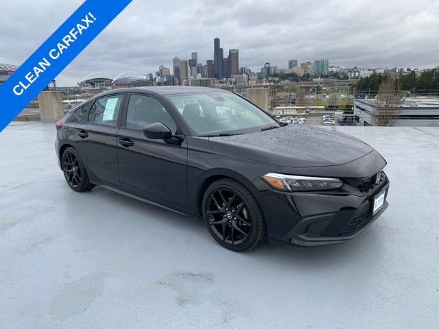 Crystal Black Pearl 2022 Honda Civic Hatchback Sport FWD Hatchback Front-Wheel Drive Continuously Variable Transmission