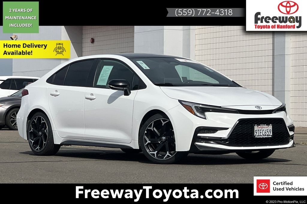 Midnight Black Metallic 2025 Toyota Corolla FX FWD Sedan Front-Wheel Drive Continuously Variable Transmission