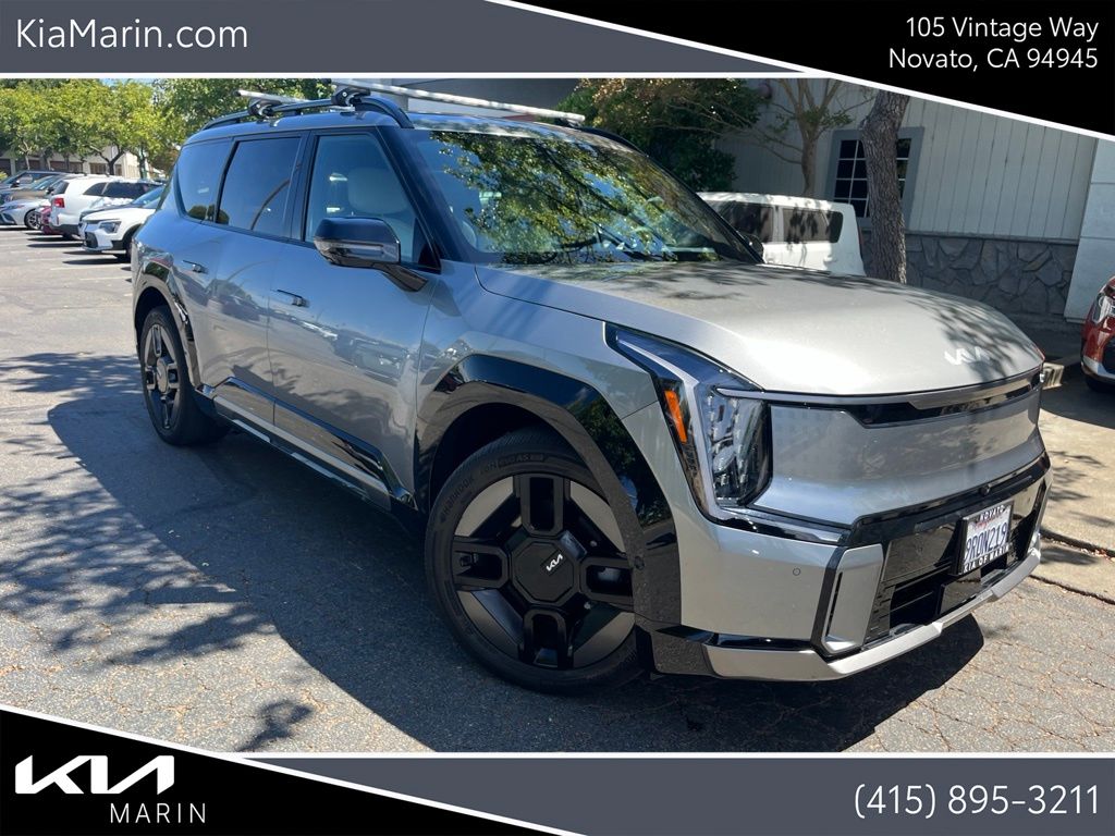 Pebble Gray 2025 Kia EV9 SUV / Crossover All-Wheel Drive 1-Speed Automatic