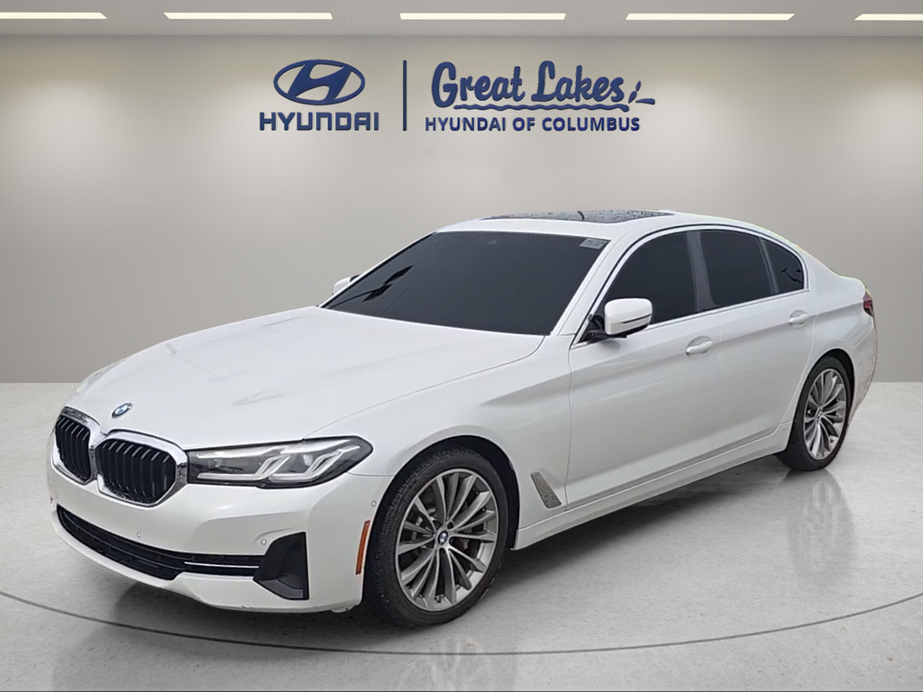 Mineral White Metallic 2021 BMW 5 Series Sedan All-Wheel Drive 8-Speed Automatic
