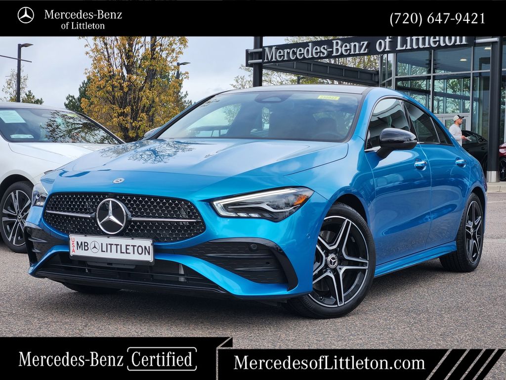 MANUFAKTUR Hyper Blue Metallic 2025 Mercedes-Benz CLA 250 4MATIC Coupe All-Wheel Drive 8-Speed Dual Clutch