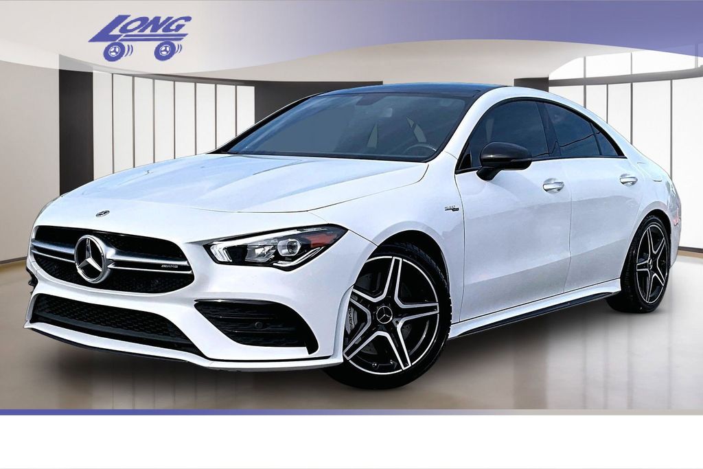 White 2021 Mercedes-Benz CLA AMG CLA 35 4MATIC Coupe All-Wheel Drive 7-Speed Automatic