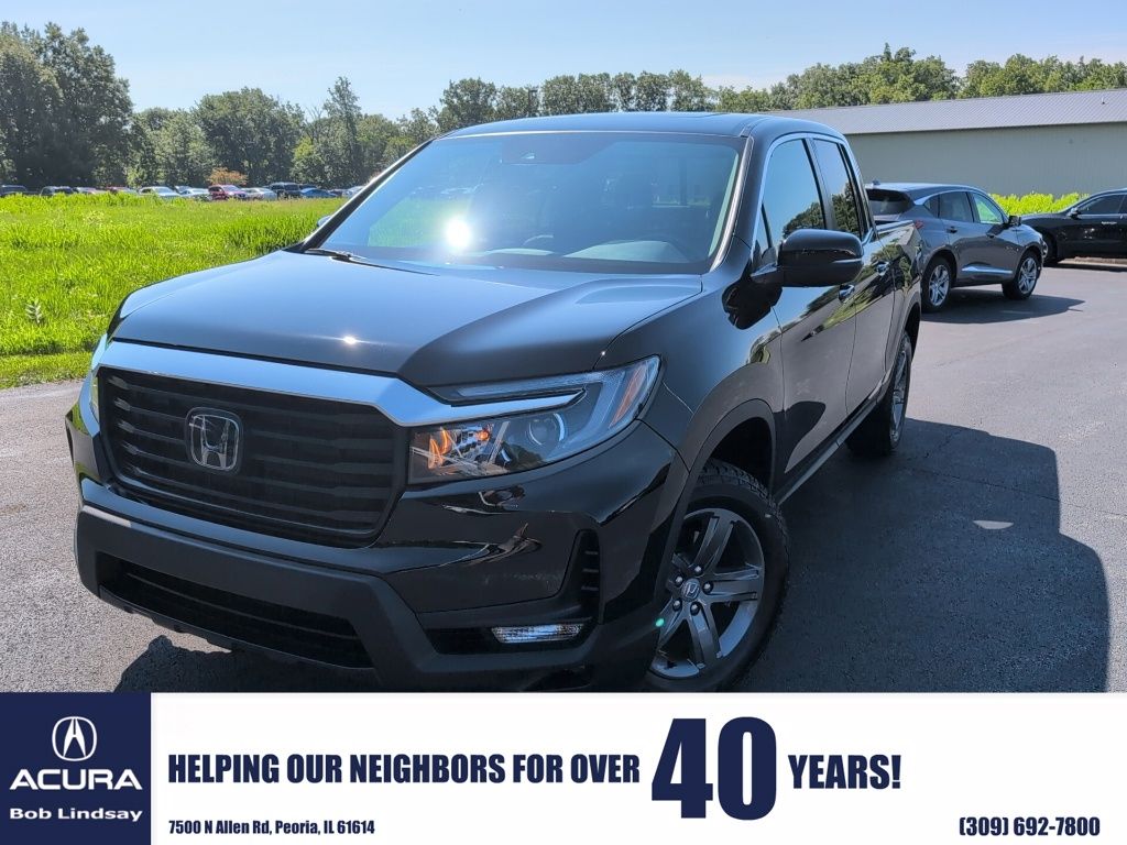 Crystal Black Pearl 2023 Honda Ridgeline Pickup Truck All-Wheel Drive 9-Speed Automatic
