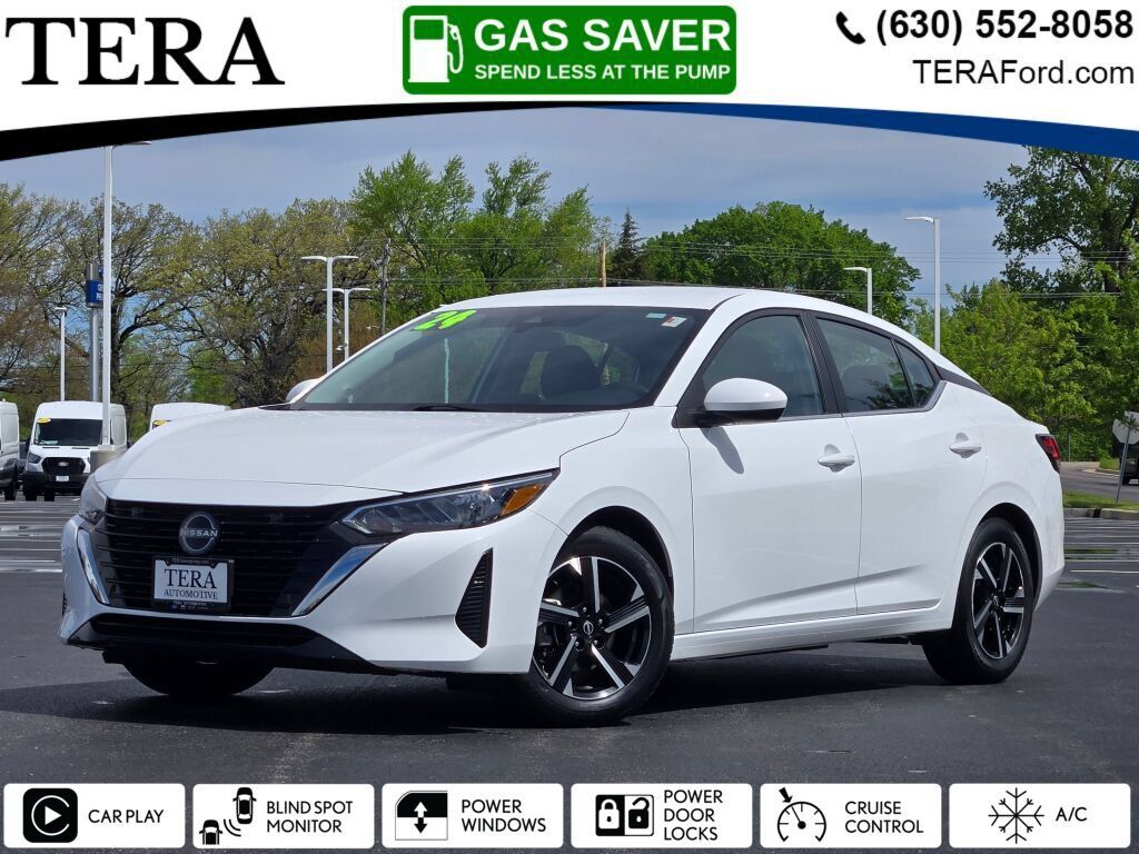 White (Fresh Powder) 2024 Nissan Sentra Sedan Front-Wheel Drive Continuously Variable Transmission