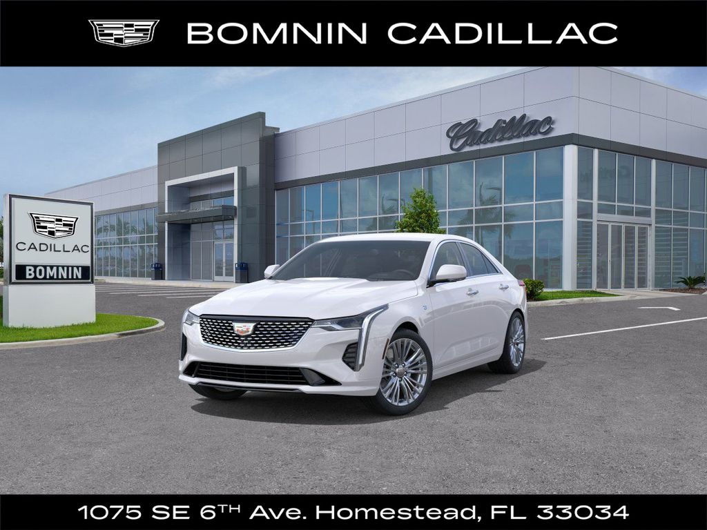Crystal White 2025 Cadillac CT4 Sedan Rear-Wheel Drive 8-Speed Automatic