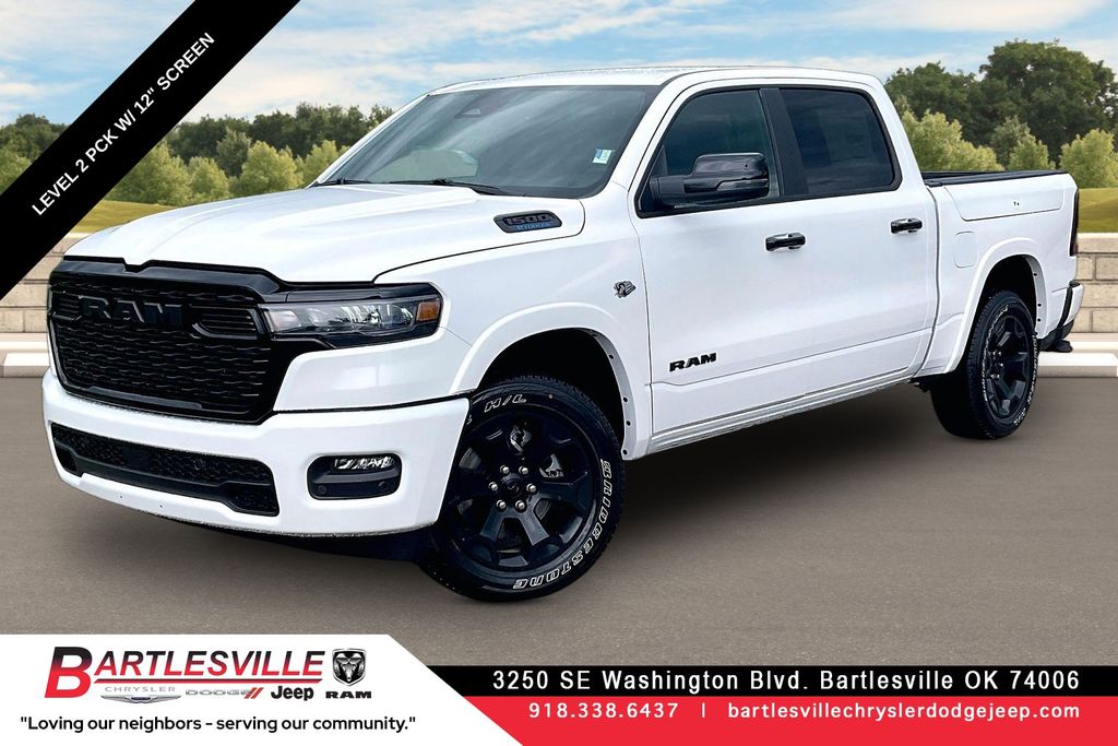 Bright White Clearcoat 2026 RAM 1500 Pickup Truck Four-Wheel Drive 8-Speed Automatic