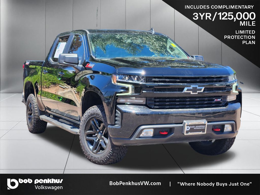 Black 2021 Chevrolet Silverado 1500 Pickup Truck Four-Wheel Drive Automatic