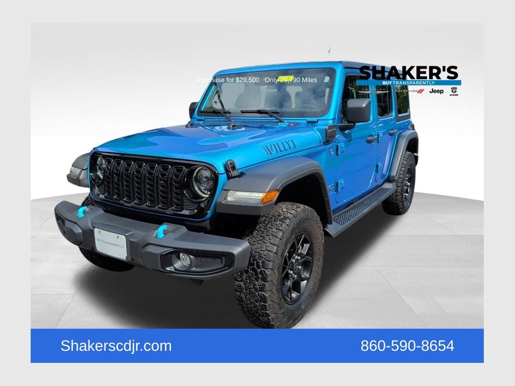 Hydro Blue Pearl Coat 2024 Jeep Wrangler 4xe SUV / Crossover Four-Wheel Drive 8-Speed Automatic