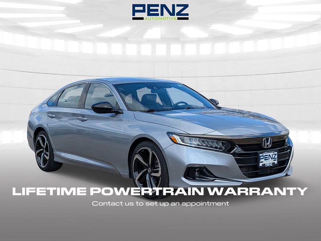 Silver 2022 Honda Accord Sport FWD Sedan Front-Wheel Drive Continuously Variable Transmission