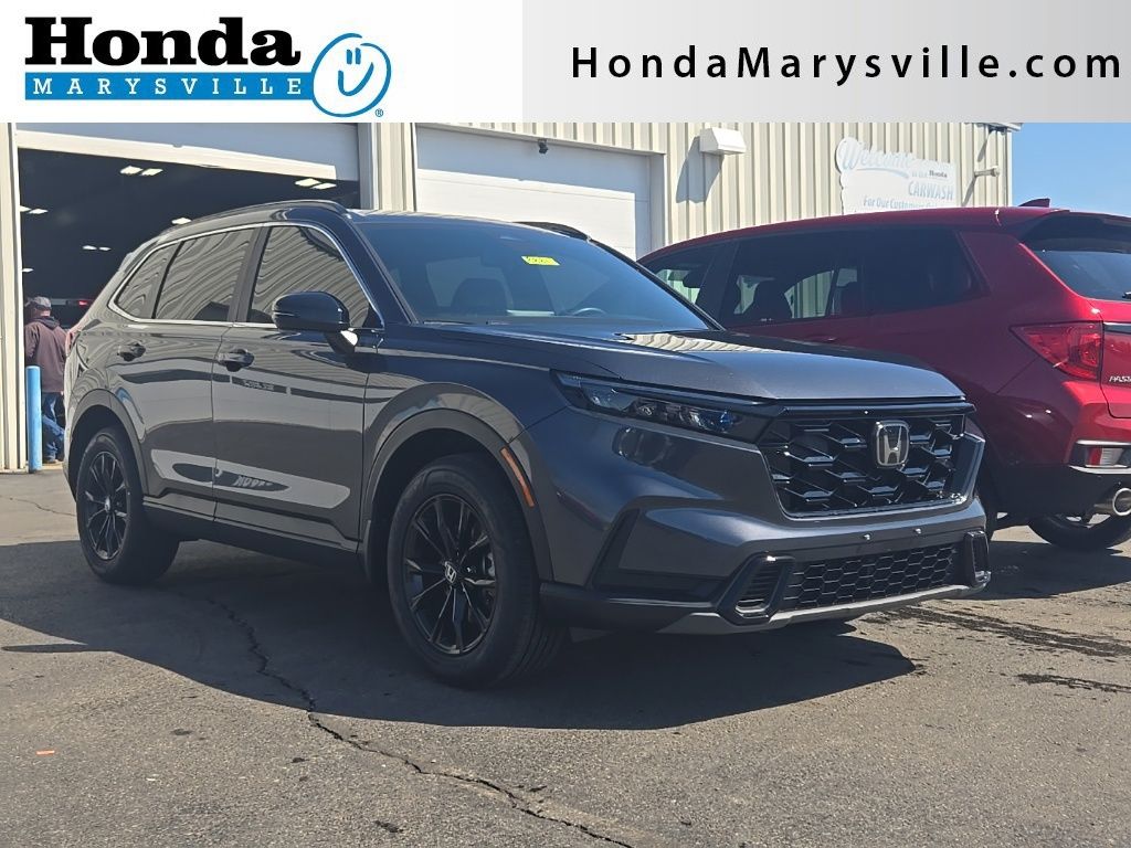 Meteorite Gray Metallic 2024 Honda CR-V Hybrid Sport AWD SUV / Crossover All-Wheel Drive Continuously Variable Transmission