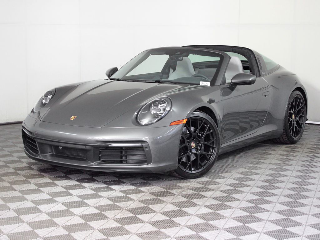 Gray (Agate Grey Metallic) 2024 Porsche 911 Convertible All-Wheel Drive 8-Speed Automatic