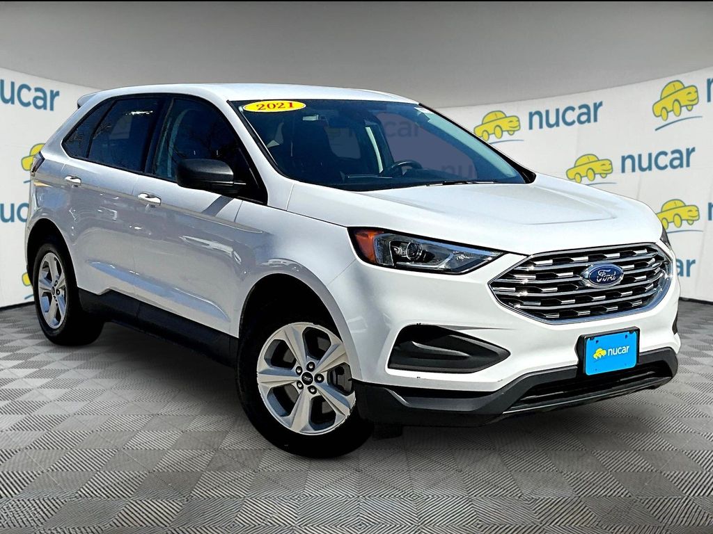Oxford White 2021 Ford Edge SE AWD SUV / Crossover All-Wheel Drive 8-Speed Automatic