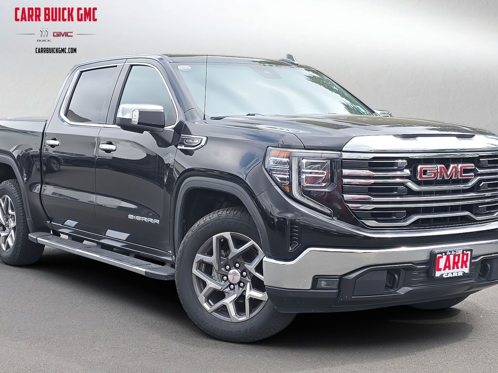 Onyx Black 2023 GMC Sierra 1500 SLT Crew Cab 4WD Pickup Truck Four-Wheel Drive Automatic